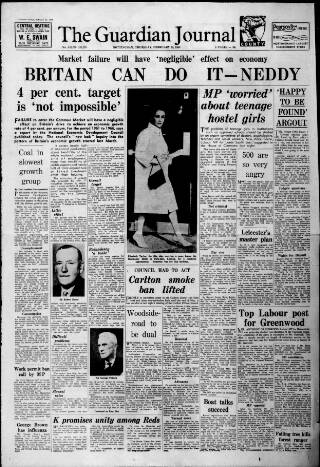cover page of Nottingham Guardian published on February 28, 1963