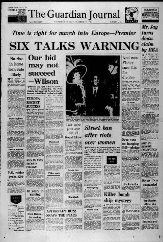 cover page of Nottingham Guardian published on November 15, 1966