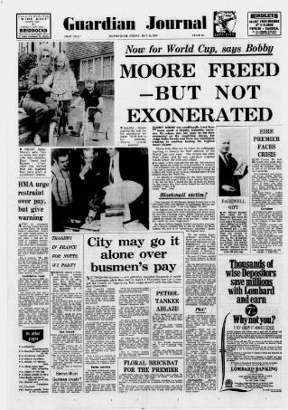 cover page of Nottingham Guardian published on May 29, 1970