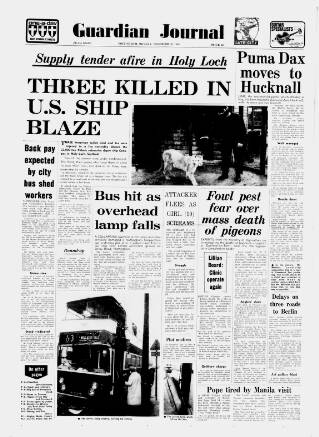 cover page of Nottingham Guardian published on November 30, 1970