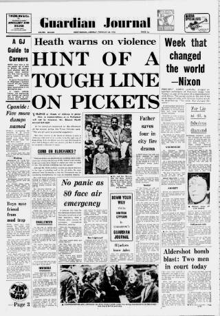 cover page of Nottingham Guardian published on February 28, 1972