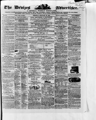 cover page of Devizes and Wilts Advertiser published on February 28, 1861