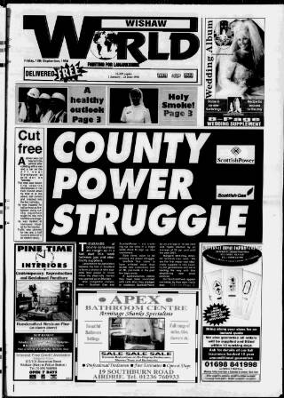 cover page of Wishaw World published on September 18, 1998