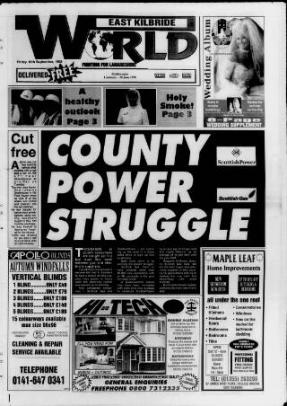 cover page of East Kilbride World published on September 18, 1998