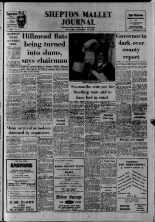 cover page of Shepton Mallet Journal published on November 30, 1978