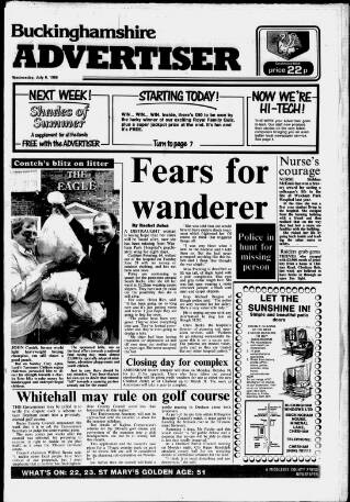 cover page of Buckinghamshire Advertiser published on July 6, 1988
