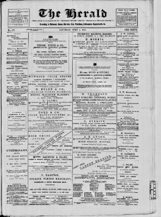 cover page of Richmond Herald published on July 6, 1895