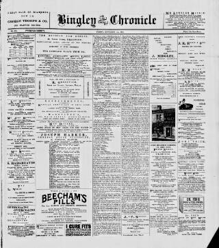 cover page of Bingley Chronicle published on November 15, 1895