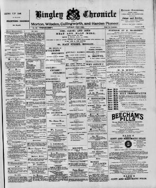 cover page of Bingley Chronicle published on July 6, 1901