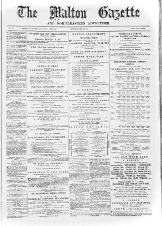 cover page of Malton Gazette published on May 29, 1875
