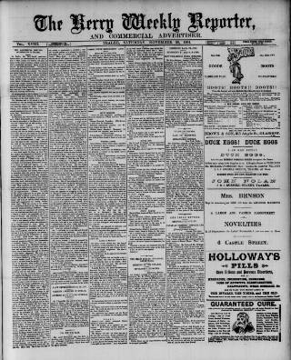 cover page of Kerry Reporter published on November 30, 1901