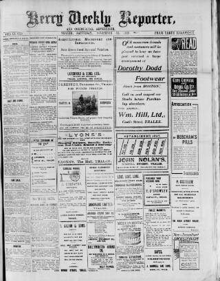 cover page of Kerry Reporter published on November 15, 1919