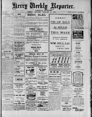 cover page of Kerry Reporter published on February 28, 1920