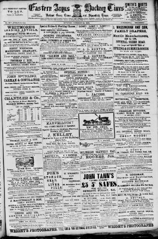 cover page of Eastern Argus and Borough of Hackney Times published on November 30, 1895