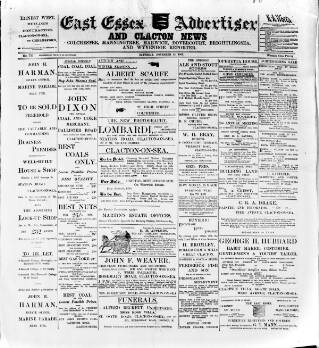 cover page of East Essex Advertiser and Clacton News published on November 15, 1902