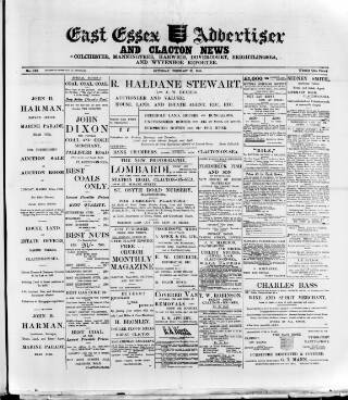 cover page of East Essex Advertiser and Clacton News published on February 28, 1903