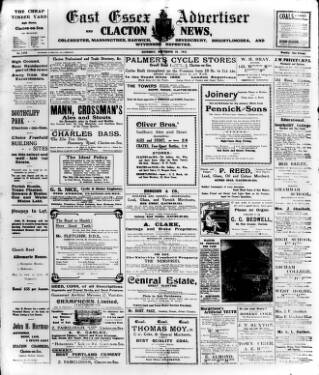 cover page of East Essex Advertiser and Clacton News published on September 28, 1912
