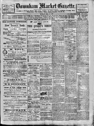 cover page of Downham Market Gazette published on May 29, 1897