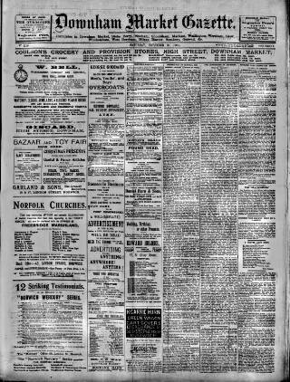 cover page of Downham Market Gazette published on November 30, 1901
