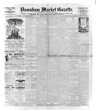 cover page of Downham Market Gazette published on July 6, 1912
