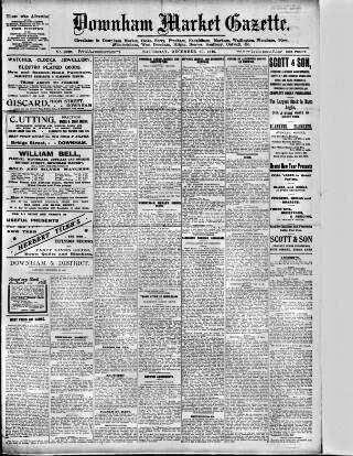 cover page of Downham Market Gazette published on December 30, 1916