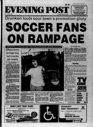 cover page of Bristol Evening Post published on May 29, 1990