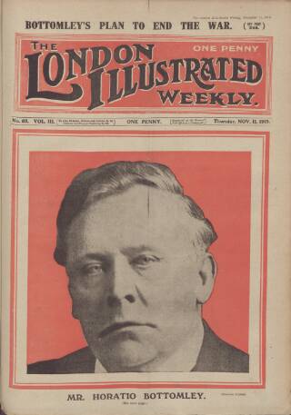 cover page of War Pictures Weekly and the London Illustrated Weekly published on November 11, 1915