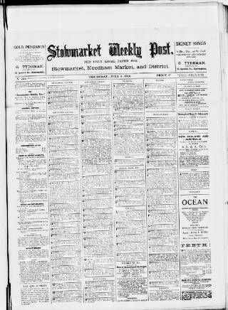 cover page of Stowmarket Weekly Post published on July 6, 1916