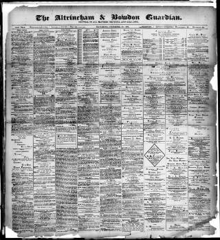 cover page of Altrincham, Bowdon & Hale Guardian published on December 30, 1893