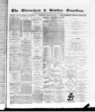 cover page of Altrincham, Bowdon & Hale Guardian published on February 28, 1894