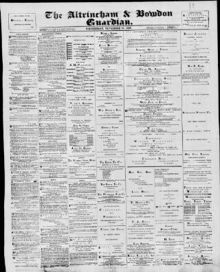 cover page of Altrincham, Bowdon & Hale Guardian published on November 30, 1898