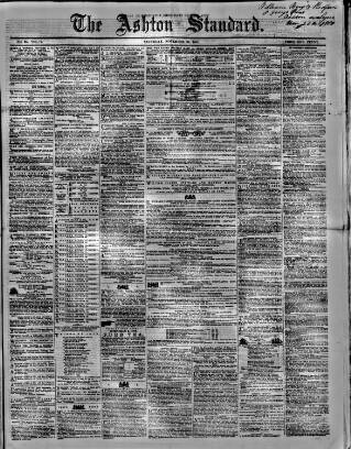cover page of Ashton Standard published on November 30, 1861