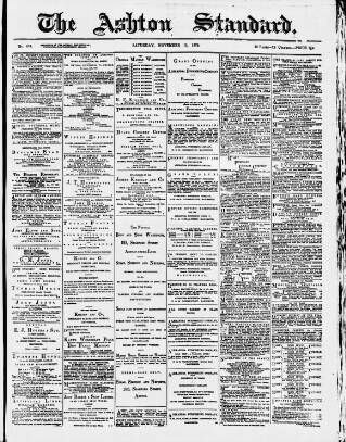 cover page of Ashton Standard published on November 15, 1879