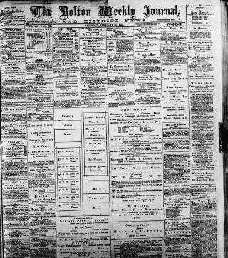 cover page of Bolton Journal & Guardian published on February 28, 1880