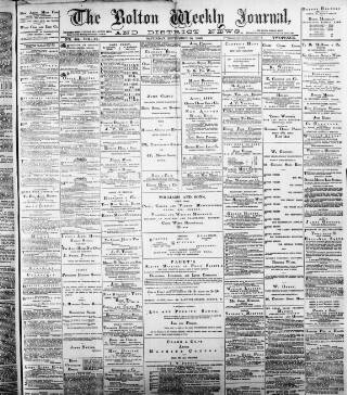 cover page of Bolton Journal & Guardian published on September 18, 1880
