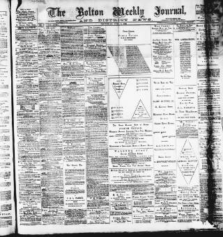 cover page of Bolton Journal & Guardian published on July 6, 1889