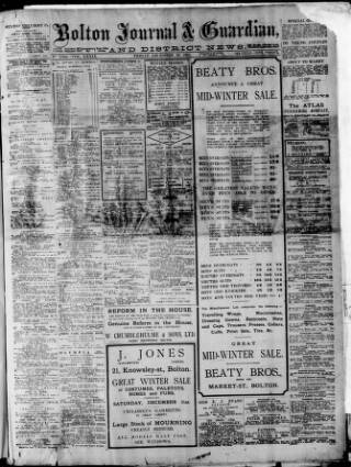 cover page of Bolton Journal & Guardian published on December 30, 1910
