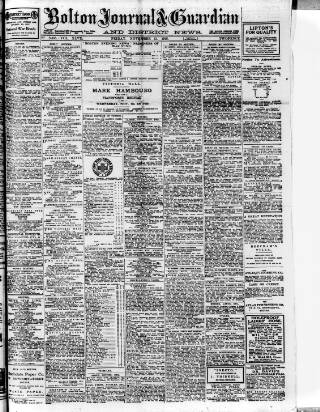 cover page of Bolton Journal & Guardian published on November 15, 1918