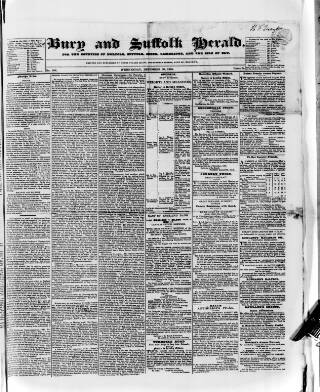 cover page of Bury and Suffolk Herald published on December 30, 1835