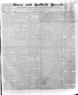 cover page of Bury and Suffolk Herald published on December 30, 1840