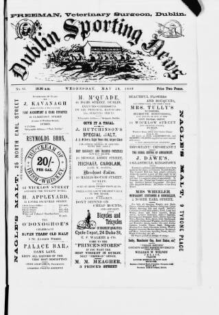 cover page of Dublin Sporting News published on May 29, 1889