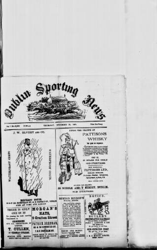 cover page of Dublin Sporting News published on December 30, 1897
