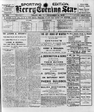 cover page of Kerry Evening Star published on November 15, 1909