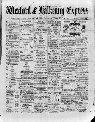 cover page of Wexford and Kilkenny Express published on February 28, 1880