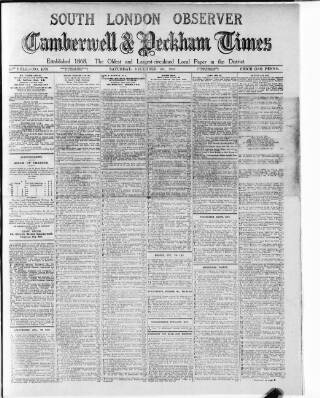 cover page of South London Observer published on December 30, 1916