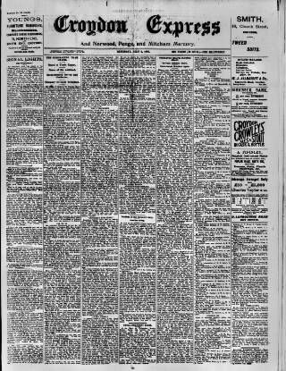 cover page of Croydon Express published on July 6, 1907
