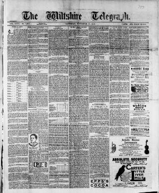 cover page of Wiltshire Telegraph published on November 15, 1902