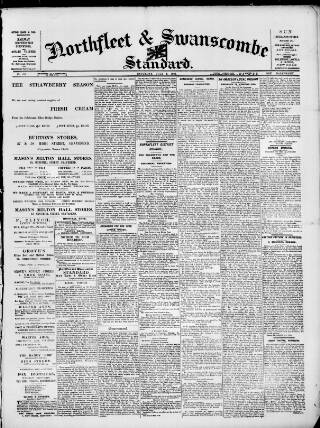 cover page of Northfleet and Swanscombe Standard published on July 6, 1901