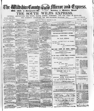 cover page of Wiltshire County Mirror published on February 28, 1893