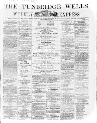 cover page of Tunbridge Wells Weekly Express published on November 15, 1864